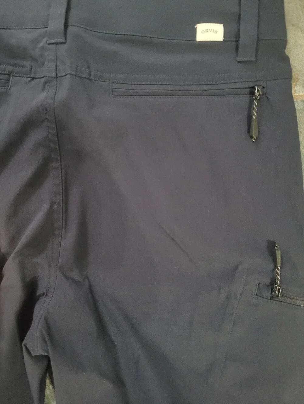 Orvis men’s 32x32 navy Tech Trek pants water repellent stretch hiking travel gor